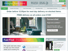 Tablet Screenshot of designerpaintstore.com